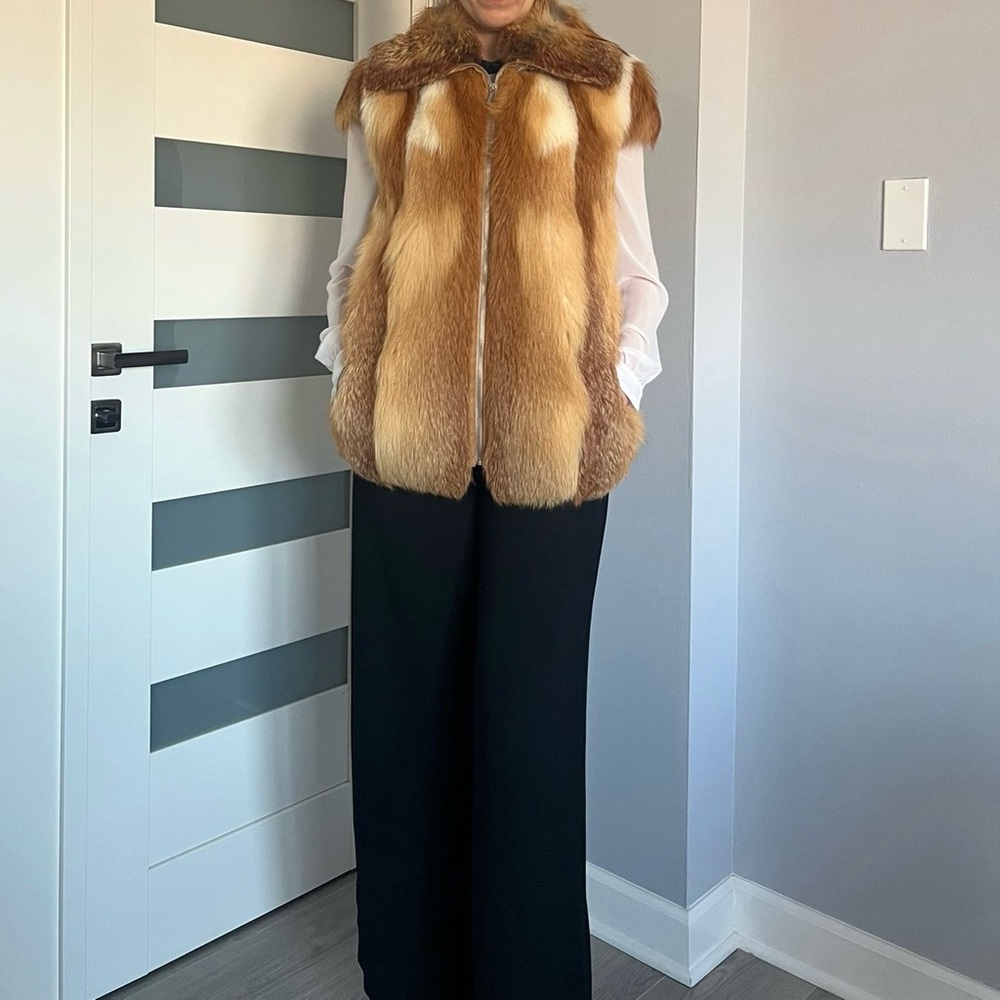 Fox Fur Vest Size Small